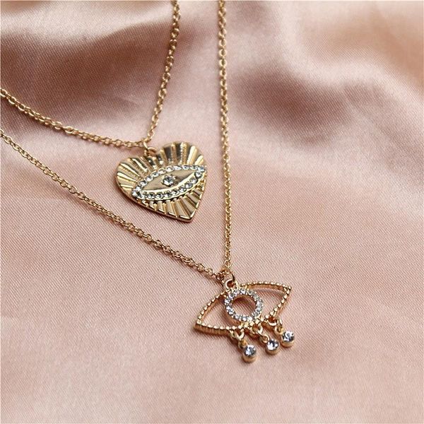 pendant necklaces japanese and south korean style combination necklace inlaid crystal love eyes modelling temperament personality fashion fe, Silver
pendant necklaces japanese and south korean style combination necklace inlaid crystal love eyes modelling temperament personality fashion fe, Silver