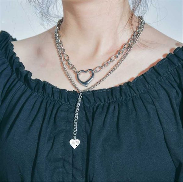 pendant necklaces 316l stainless steel corrosion letter lover love double necklace female fashion jewelry no fade, Silver
pendant necklaces 316l stainless steel corrosion letter lover love double necklace female fashion jewelry no fade, Silver