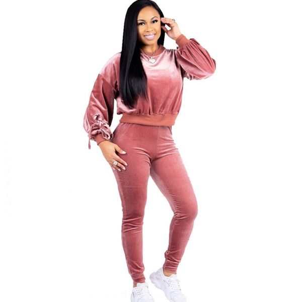 rose velvet woman's sweatshirt put together cultures and 2-pants piece new winter clothes sleeves full of lace until streetwear ensembl, Gray
rose velvet woman's sweatshirt put together cultures and 2-pants piece new winter clothes sleeves full of lace until streetwear ensembl, Gray