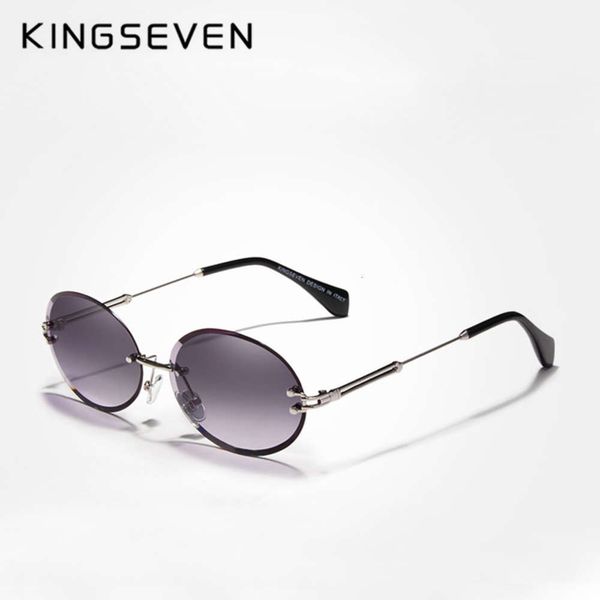 kingseven design fashion oval sun glasses women rimless sunglasses vintage alloy frame classic brand designer shades oculo, White;black
kingseven design fashion oval sun glasses women rimless sunglasses vintage alloy frame classic brand designer shades oculo, White;black