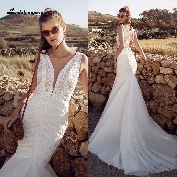 new boho mermaid 2021 lace backless vestido de noiva v neck bridal tulle wedding gowns robe mariee 9576, White
new boho mermaid 2021 lace backless vestido de noiva v neck bridal tulle wedding gowns robe mariee 9576, White