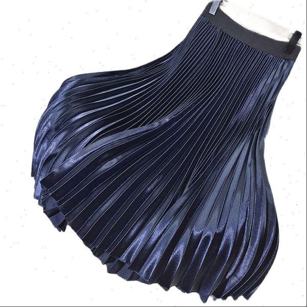 pleated maxi mesh a line women skirt midi long shinny high waist elastic spring femme casual party, Black
pleated maxi mesh a line women skirt midi long shinny high waist elastic spring femme casual party, Black