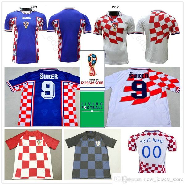 1998 classic vintage retro soccer jerseys home away blue white 9 suker 10 boban bilic modric hrvatska national custom football shirts s-xl, Black;yellow
1998 classic vintage retro soccer jerseys home away blue white 9 suker 10 boban bilic modric hrvatska national custom football shirts s-xl, Black;yellow