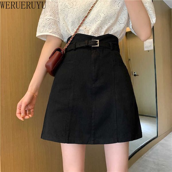 werueruyu women denim mini skirt fashion summer high waist korean black skirt purple package hip harajuku plus size 210608
werueruyu women denim mini skirt fashion summer high waist korean black skirt purple package hip harajuku plus size 210608