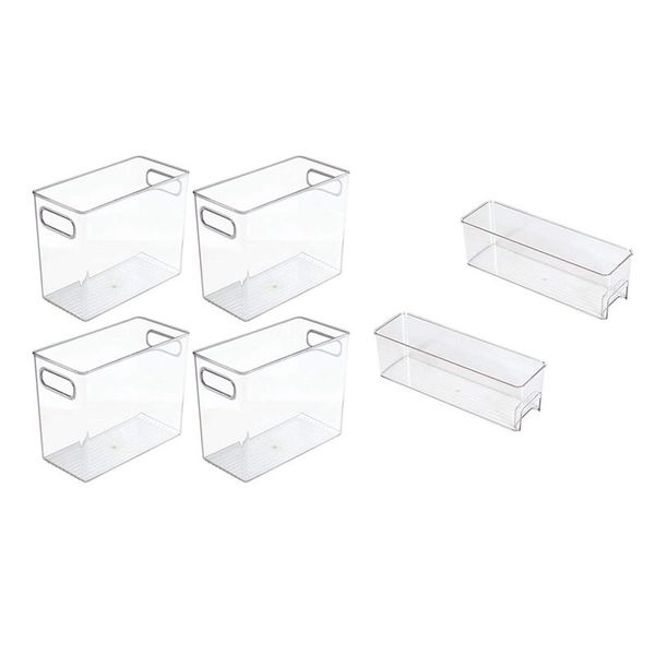storage bottles & jars 4 pack tall plastic kitchen pantry cabinet 2x narrow refrigerator organizer bins clear bin with handle
storage bottles & jars 4 pack tall plastic kitchen pantry cabinet 2x narrow refrigerator organizer bins clear bin with handle
