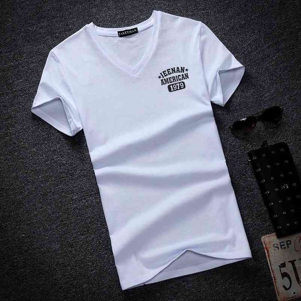 summer letter printed men's t shirt fashion v neck short sleeve mens clothing casual slim fit op ees plus size 5xl 210629, White;black
summer letter printed men's t shirt fashion v neck short sleeve mens clothing casual slim fit op ees plus size 5xl 210629, White;black