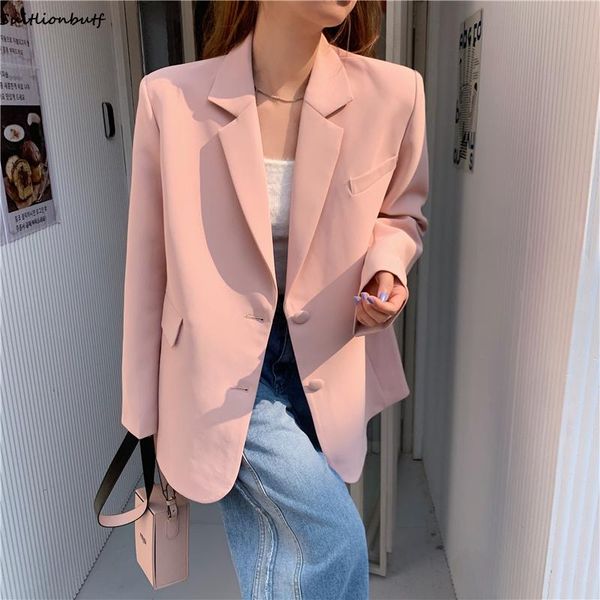 women's suits & blazers suitlionbutf 2021 autumn winter candy colors solid loose blazer women notched full sleeve chic suit high street, White;black
women's suits & blazers suitlionbutf 2021 autumn winter candy colors solid loose blazer women notched full sleeve chic suit high street, White;black