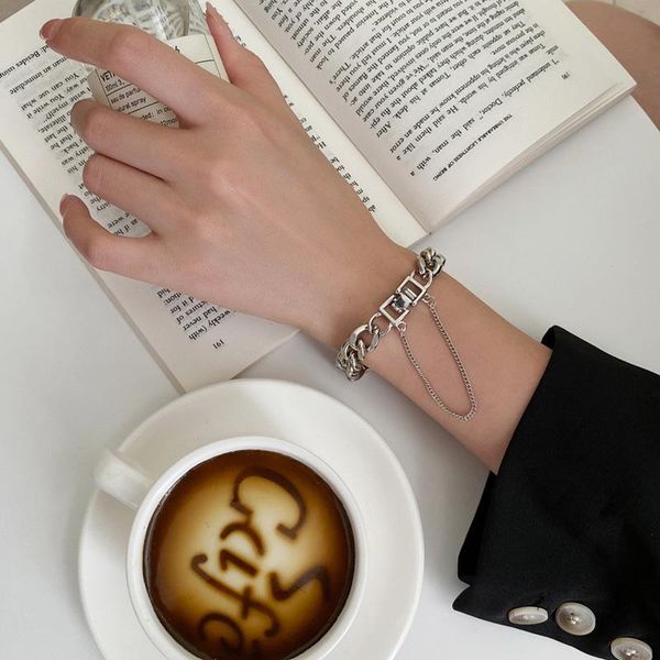 link, chain 1pcs punk heavy metal big thick bracelet women retro geometric twist bangles fashion jewelry, Black
link, chain 1pcs punk heavy metal big thick bracelet women retro geometric twist bangles fashion jewelry, Black