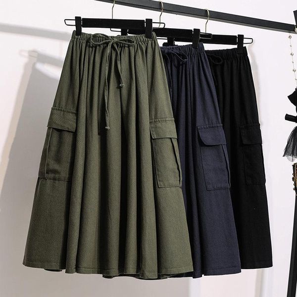 skirts summer tooling casual skirt woman oversize 5xl loose large size big pocket elastic waist female army green saia aq811, Black
skirts summer tooling casual skirt woman oversize 5xl loose large size big pocket elastic waist female army green saia aq811, Black