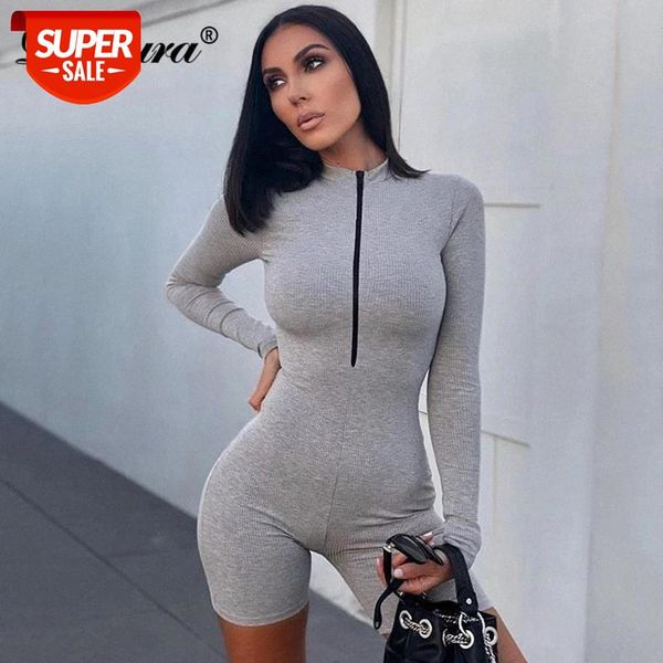 Dulzura cotton women playsuit ribbed zipper bodycon sexy streetwear 2020 summer clothes fitness outfit body romper club party #X455, White
Dulzura cotton women playsuit ribbed zipper bodycon sexy streetwear 2020 summer clothes fitness outfit body romper club party #X455, White