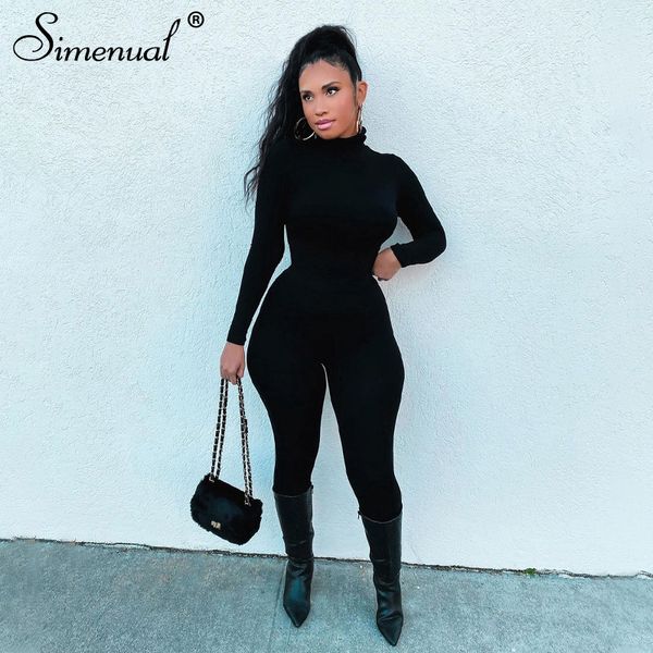 casual turtleneck rompers womens jumpsuit workout solid long sleeve fashion elegant skinny jumpsuits sporty active wear, White;black
casual turtleneck rompers womens jumpsuit workout solid long sleeve fashion elegant skinny jumpsuits sporty active wear, White;black