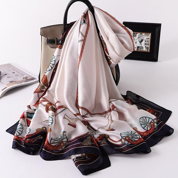 scarves 2021 women imitation silk scarf retro wheel tassels print shawls office lady soft wraps female headscarf beach towel 90x180cm, Blue;gray
scarves 2021 women imitation silk scarf retro wheel tassels print shawls office lady soft wraps female headscarf beach towel 90x180cm, Blue;gray