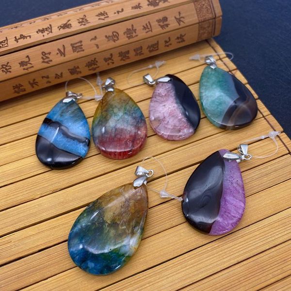 charms natural stone pendant agate multicolor drop-shaped colorful handmade diy exquisite necklace jewelry decoration gift, Bronze;silver
charms natural stone pendant agate multicolor drop-shaped colorful handmade diy exquisite necklace jewelry decoration gift, Bronze;silver
