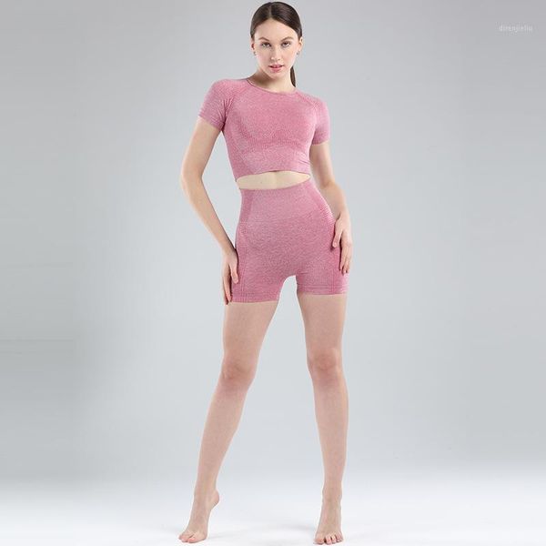 yoga outfits women short sleeve shirt set 2pcs vital seamless sport suit gym clothes fitness crop high waist shorts tights1, White;red
yoga outfits women short sleeve shirt set 2pcs vital seamless sport suit gym clothes fitness crop high waist shorts tights1, White;red