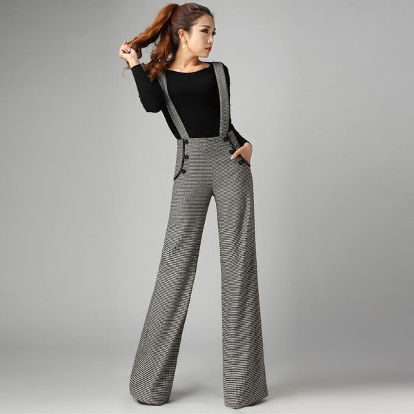 women's pants & capris wool wide leg fall feeling trousers women autumn and winter high waist loose suspenders straight long, Black;white
women's pants & capris wool wide leg fall feeling trousers women autumn and winter high waist loose suspenders straight long, Black;white