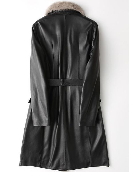 women's leather & faux 2021 genuine jacket women winter real collar sheepskin coat down long macaw kj706, Black
women's leather & faux 2021 genuine jacket women winter real collar sheepskin coat down long macaw kj706, Black