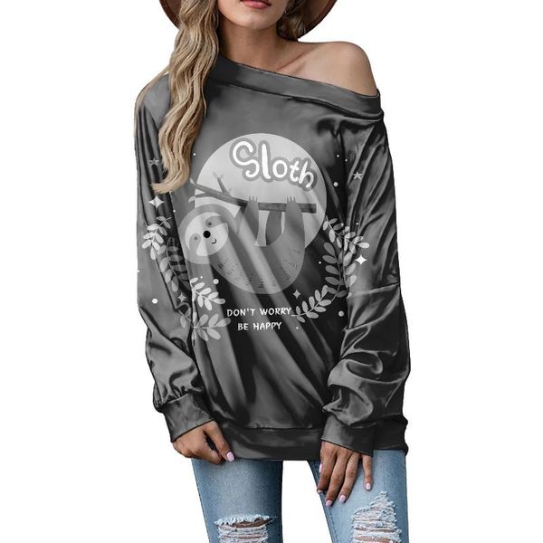 women's t-shirt summer 2021 fashion off shoulder long sleeve dress loose casual pullover blouses, White