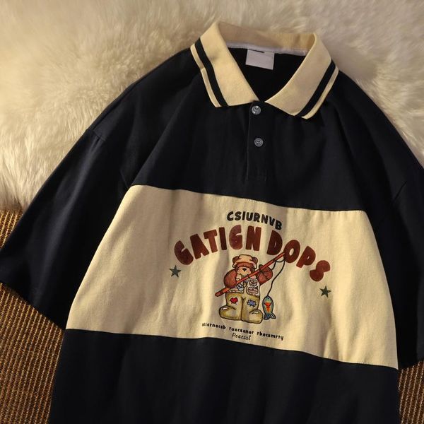 women's t-shirt vintage collar t shirts brand quality cotton american high fashion summer oversized short sleeve teens clothes, White
women's t-shirt vintage collar t shirts brand quality cotton american high fashion summer oversized short sleeve teens clothes, White