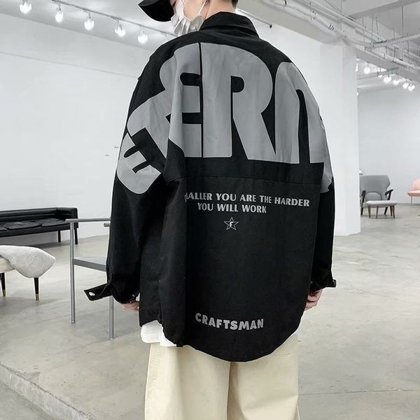 men's jackets jacket letter printed loose handsome wild sports coats plus size new spring autumn fashion casual s7ih, Black;brown
men's jackets jacket letter printed loose handsome wild sports coats plus size new spring autumn fashion casual s7ih, Black;brown