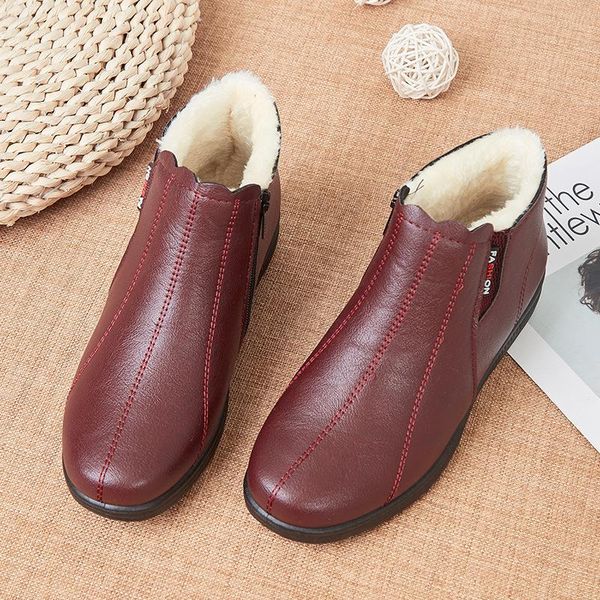 boots winter women ankle fashion warm pu leather casual ladies booties snow flat comfortable mom cotton shoes, Black
boots winter women ankle fashion warm pu leather casual ladies booties snow flat comfortable mom cotton shoes, Black