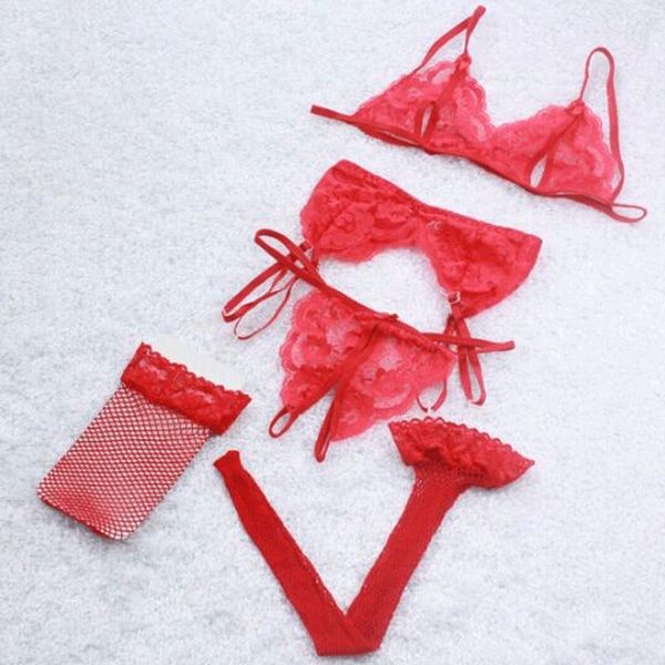 bras sets intimate women underwear lingerie set push up seamless bralette transparent lace open bra brief panty garter, Red;black
bras sets intimate women underwear lingerie set push up seamless bralette transparent lace open bra brief panty garter, Red;black
