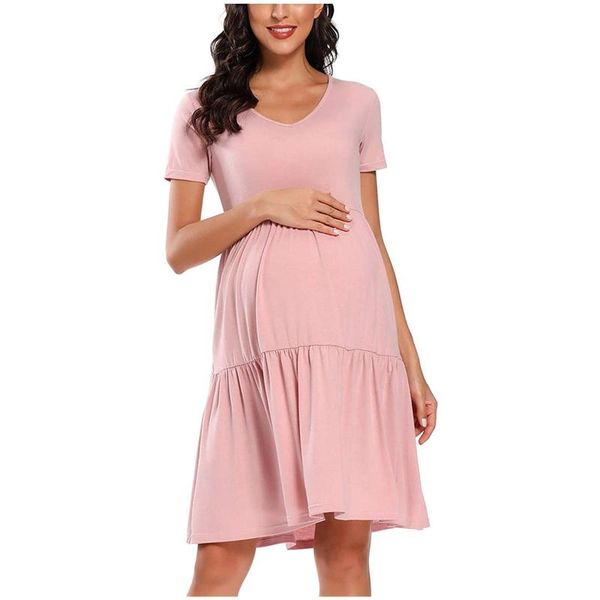 maternity dresses woman dress solid short sleeve breast-feeding pregnant nursing robe grossesse vêtements maternité, White
maternity dresses woman dress solid short sleeve breast-feeding pregnant nursing robe grossesse vêtements maternité, White