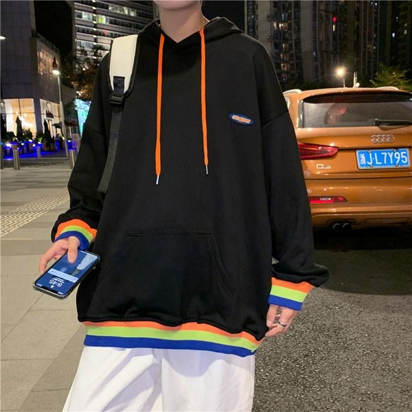 mens sweater 2021 rainbow sweater men's spring and autumn hooded pullover leisure trend lazy wind long sleeve loose bf, Black
mens sweater 2021 rainbow sweater men's spring and autumn hooded pullover leisure trend lazy wind long sleeve loose bf, Black