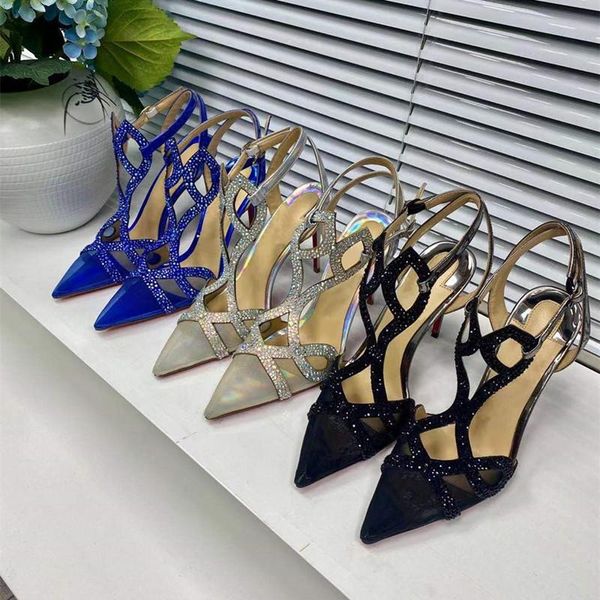 sandals summer ladies high heels rhinestone mesh stiletto heel blue black fashion party
sandals summer ladies high heels rhinestone mesh stiletto heel blue black fashion party