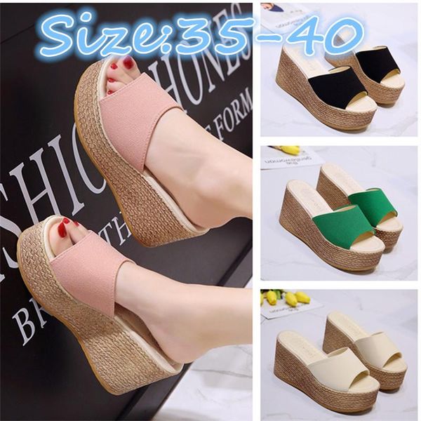 slippers summer ladies wedge heel thick bottom waterproof platform high shoes fashion wild muffin lady's flip flops, Black
slippers summer ladies wedge heel thick bottom waterproof platform high shoes fashion wild muffin lady's flip flops, Black