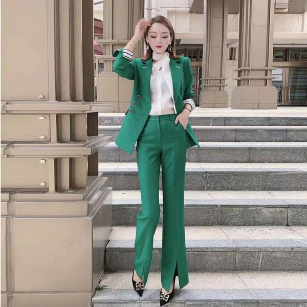 the new bump color small double-breasted suit trousers of cultivate morality bootleg professional two-piece outfit, White
the new bump color small double-breasted suit trousers of cultivate morality bootleg professional two-piece outfit, White