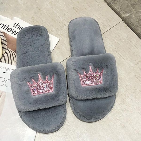 slippers women faux fur winter plush warm flat indoor shoes female fashion crown pattern home fluffy slides cozy, Black
slippers women faux fur winter plush warm flat indoor shoes female fashion crown pattern home fluffy slides cozy, Black