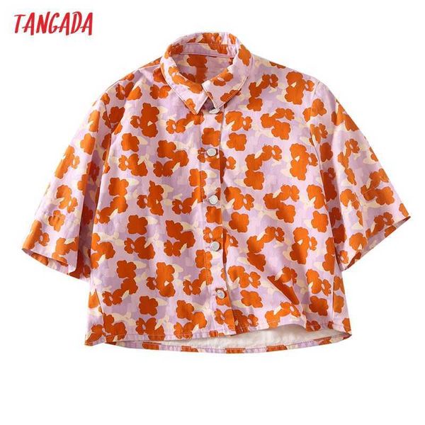 tangada women retro flowers print crop denim shirt short sleeve chic female vintage shirt 6h82 210609, White
tangada women retro flowers print crop denim shirt short sleeve chic female vintage shirt 6h82 210609, White