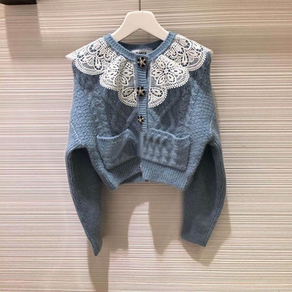 2021 new fashion blue lace patchwork woman sweaters elegant o-neck diamonds buttons knitted sweater korean autumn winter clothes 5s6k, White;black
2021 new fashion blue lace patchwork woman sweaters elegant o-neck diamonds buttons knitted sweater korean autumn winter clothes 5s6k, White;black