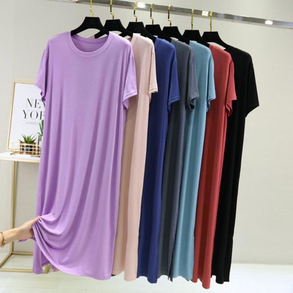 women's sleepwear fdfklak arrival modal sleep lounge dress short sleeve long nightgowns summer casual home, Black;red
women's sleepwear fdfklak arrival modal sleep lounge dress short sleeve long nightgowns summer casual home, Black;red