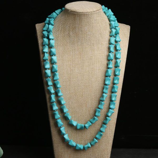 chokers fashion natural 2 strands green turquoise stone necklace beaded religious style for women irregular shape accessories, Golden;silver
chokers fashion natural 2 strands green turquoise stone necklace beaded religious style for women irregular shape accessories, Golden;silver