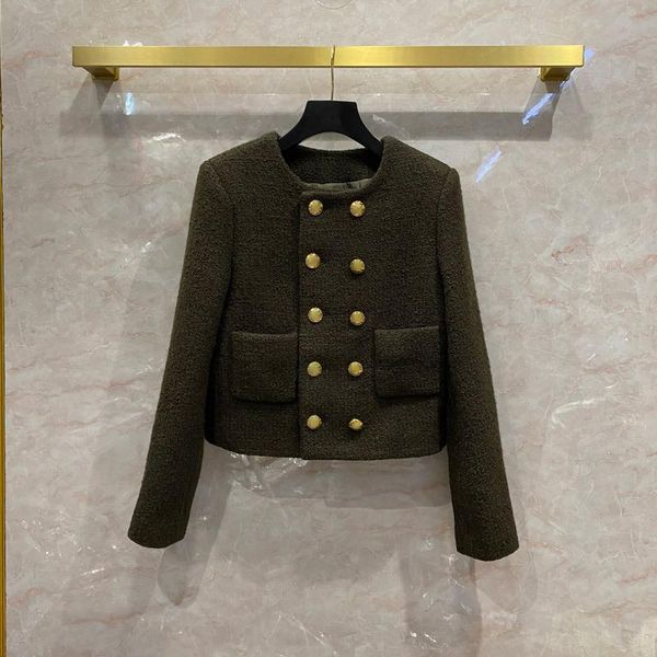 women's jackets dark green tweed for women autumn 2021 good quality wool blended slim high-end brand double breasted jacket lady, Black;brown
women's jackets dark green tweed for women autumn 2021 good quality wool blended slim high-end brand double breasted jacket lady, Black;brown