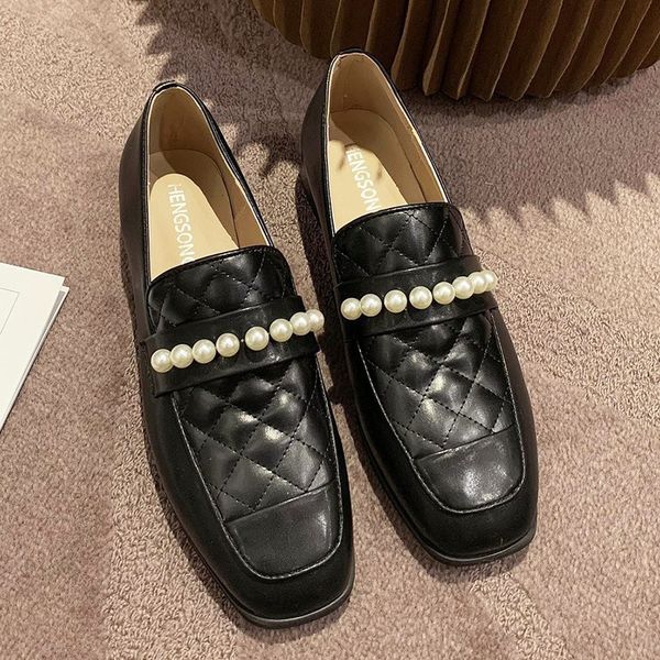 soft pu leather pearls loafers shoes women 2021 british style med heels office shoes woman vintage square toe pumps ladydress shoes, Black
soft pu leather pearls loafers shoes women 2021 british style med heels office shoes woman vintage square toe pumps ladydress shoes, Black