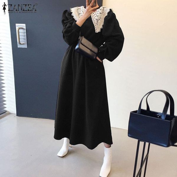 casual dresses lady autumn puff sleeve vestido solid long sweatshirt dress women elegant lace patchwork robe winter hoodies maxi, Black;gray
casual dresses lady autumn puff sleeve vestido solid long sweatshirt dress women elegant lace patchwork robe winter hoodies maxi, Black;gray