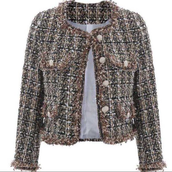 women's jackets tweed coat women and long sleeve o-neck fashion small fragrance jacket, Black;brown
women's jackets tweed coat women and long sleeve o-neck fashion small fragrance jacket, Black;brown