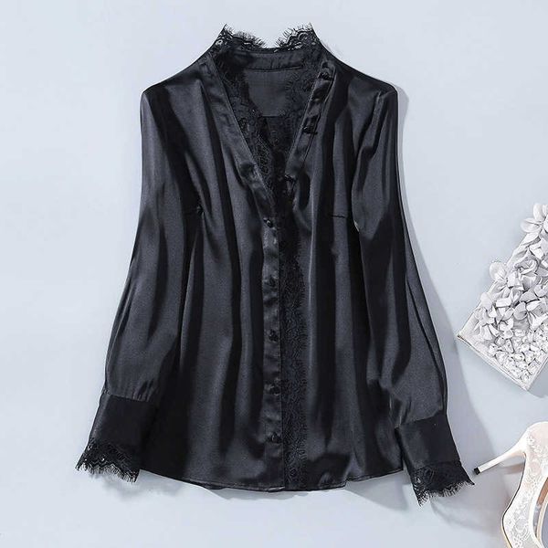 women's blouses & shirts silk shirts with cleavage v shirt solid femininity fashion breasted cardigan 152u, White
women's blouses & shirts silk shirts with cleavage v shirt solid femininity fashion breasted cardigan 152u, White