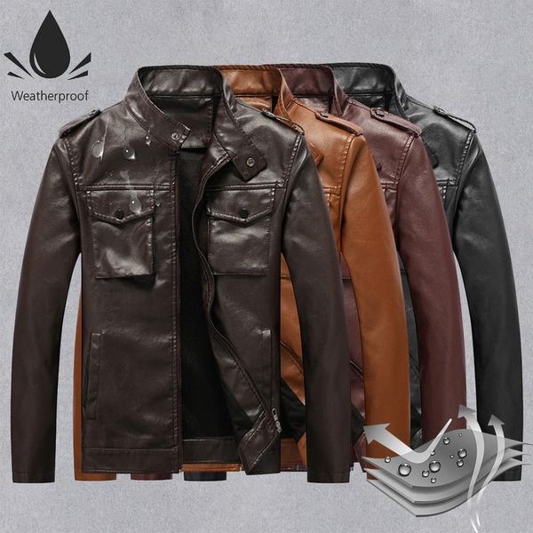 men's fur & faux pu leather jacket coat multi-pocket motorcycle plus size long sleeve stand collar cuffs zipper with pocket, Black
men's fur & faux pu leather jacket coat multi-pocket motorcycle plus size long sleeve stand collar cuffs zipper with pocket, Black