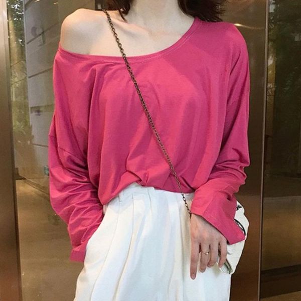 women's blouses & shirts kywommnz women fashion shirt spring autumn 2021 retro loose slim one shoulder long sleeve solid color t-shirt, White
women's blouses & shirts kywommnz women fashion shirt spring autumn 2021 retro loose slim one shoulder long sleeve solid color t-shirt, White