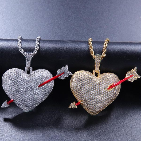 pendant necklaces hip hop jewelry an arrow through a heart necklace for men women arrival 2 colors micro pave zircon, Silver
pendant necklaces hip hop jewelry an arrow through a heart necklace for men women arrival 2 colors micro pave zircon, Silver