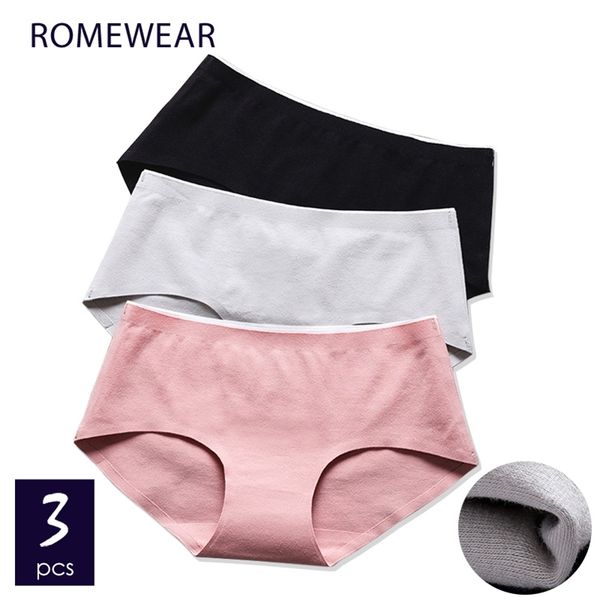 women seamless panties girls cotton mid-rise underwear female lingerie soft breathable plus size briefs 3pcs/lot 210730, Black;pink
women seamless panties girls cotton mid-rise underwear female lingerie soft breathable plus size briefs 3pcs/lot 210730, Black;pink