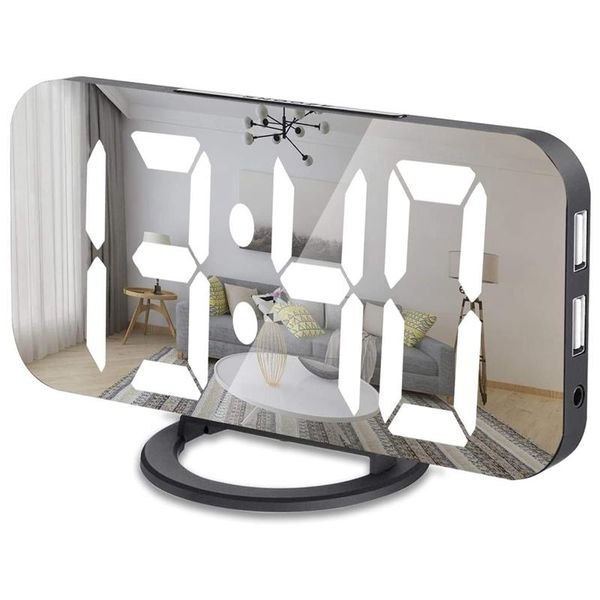 other clocks & accessories digital alarm clock mirrored led with dual usb charger ports easy snooze function for bedroom home office
other clocks & accessories digital alarm clock mirrored led with dual usb charger ports easy snooze function for bedroom home office