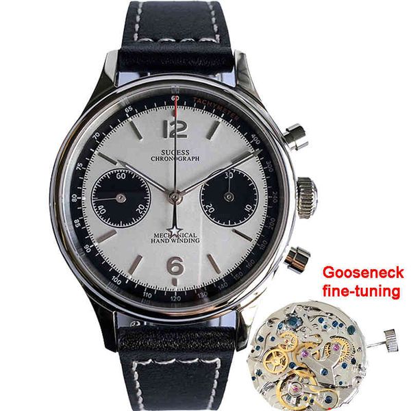 men's mechanical wrist for men 38mm st1901 gooseneck movement sapphire pilot chronograph watches mens 2020, Slivery;brown
men's mechanical wrist for men 38mm st1901 gooseneck movement sapphire pilot chronograph watches mens 2020, Slivery;brown