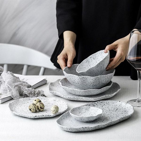 dishes & plates ceramic dinnerware set granite breakfast plate bowl household flounce trays oval shape steak soup 1pcs
dishes & plates ceramic dinnerware set granite breakfast plate bowl household flounce trays oval shape steak soup 1pcs