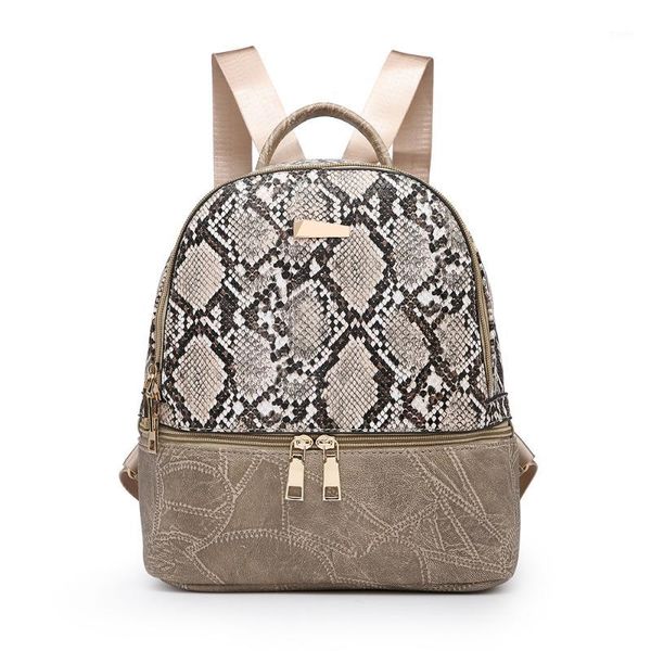fashion women backpack snake leather backpacks for teenage girls female khaki shoulder bag1
fashion women backpack snake leather backpacks for teenage girls female khaki shoulder bag1