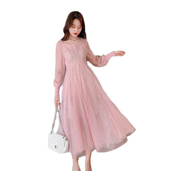 casual dresses 2021 woman sequins elegant midi skirt long sleeve fairy dress women spring pie, Black;gray
casual dresses 2021 woman sequins elegant midi skirt long sleeve fairy dress women spring pie, Black;gray