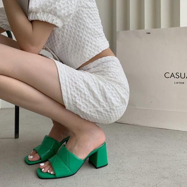 slippers women shoes square heel non-slip designer comfortable breathable sandals elegant luxury, Black
slippers women shoes square heel non-slip designer comfortable breathable sandals elegant luxury, Black